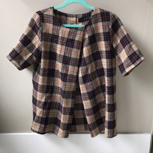 HATCH Maternity Plaid Wool Top